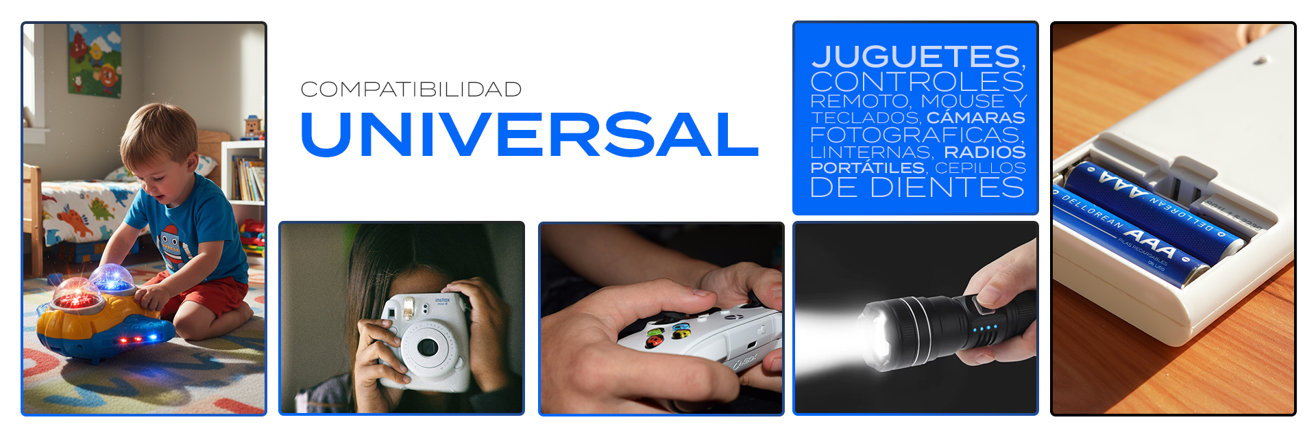 Solucioná la necesidad de pilas en tu hogar con el estuche BlupiBox de Dellorean. Pilas recargables de larga duración perfectas para juguetes infantiles, dispositivos de oficina y gadgets del hogar. Cargá todas las pilas simultáneamente en su práctico estuche compacto y portátil.