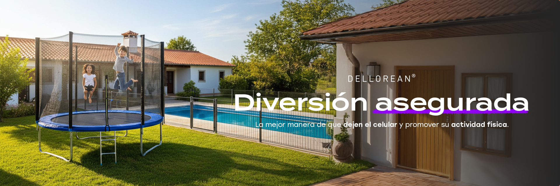 Disfrutá de saltos y piruetas sin límites con la cama elástica Dellorean de 248 cm de diámetro, diseñada para diversión familiar y actividad física al aire libre. Incluye red protectora de 150 cm, escalera de acceso y estructura de acero galvanizado que resiste la corrosión y condiciones climáticas. Con capacidad para 150 kg, 48 resortes y funda cubre-resortes, garantiza seguridad y durabilidad en jardines o patios.