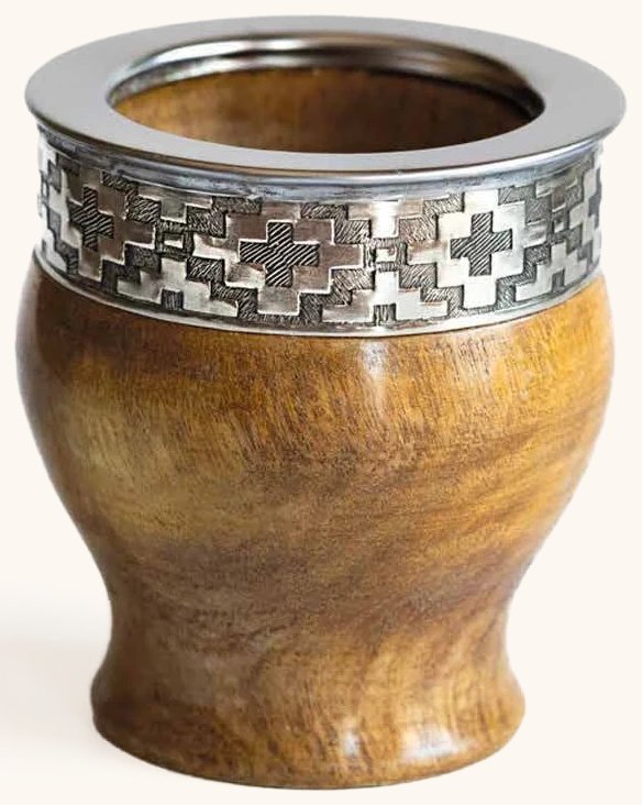 Mate Imperial de madera con virola de acero y alpaca