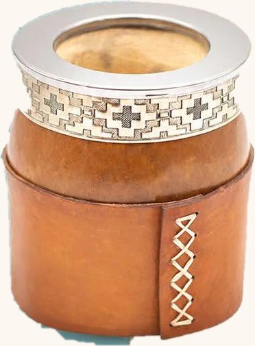 Mate Imperial Campero de calabaza con fleje de alpaca