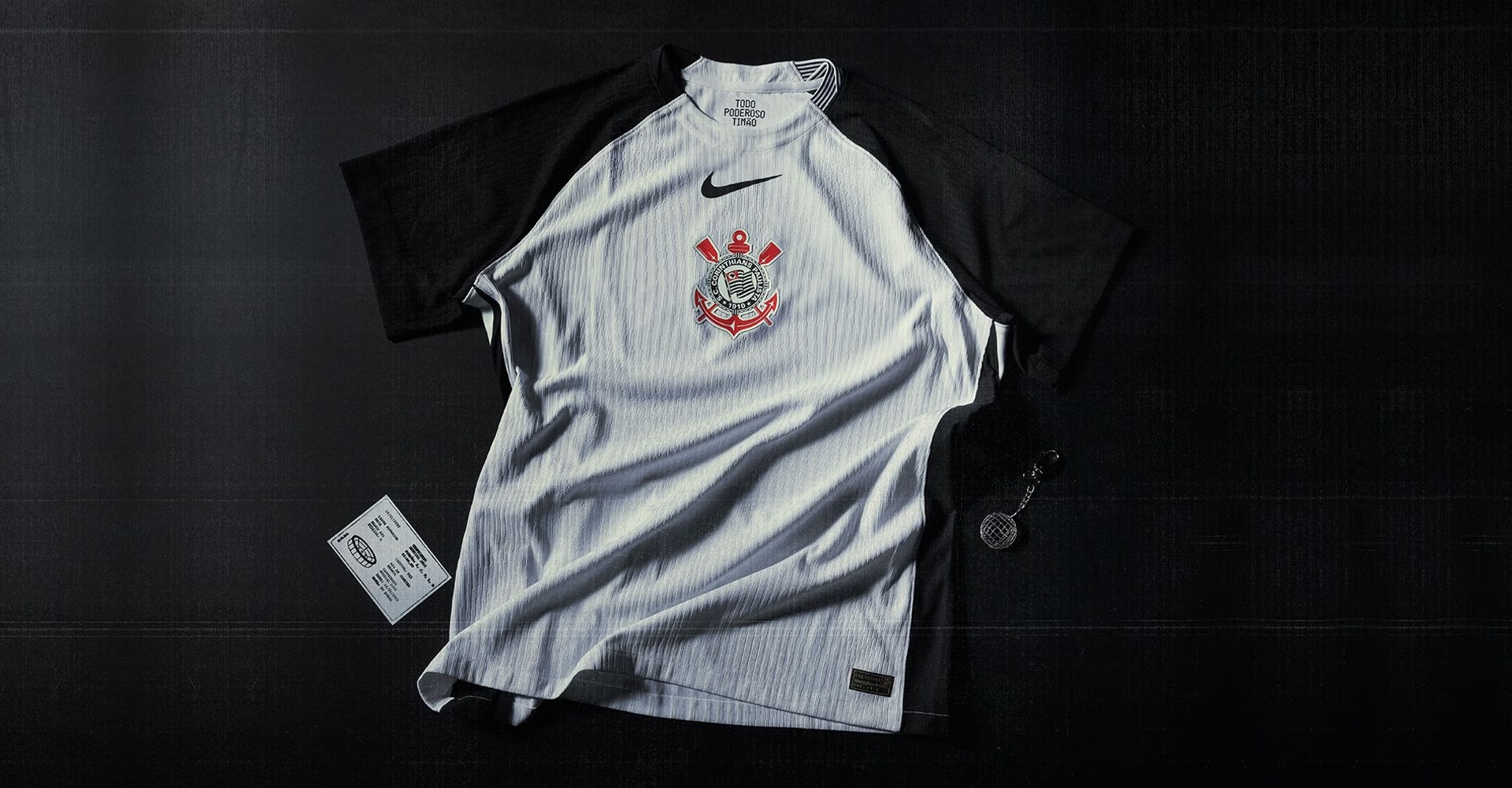 Camisa Nike Corinthians I 2025-26 Torcedor Masculina - Detalhe Logo
