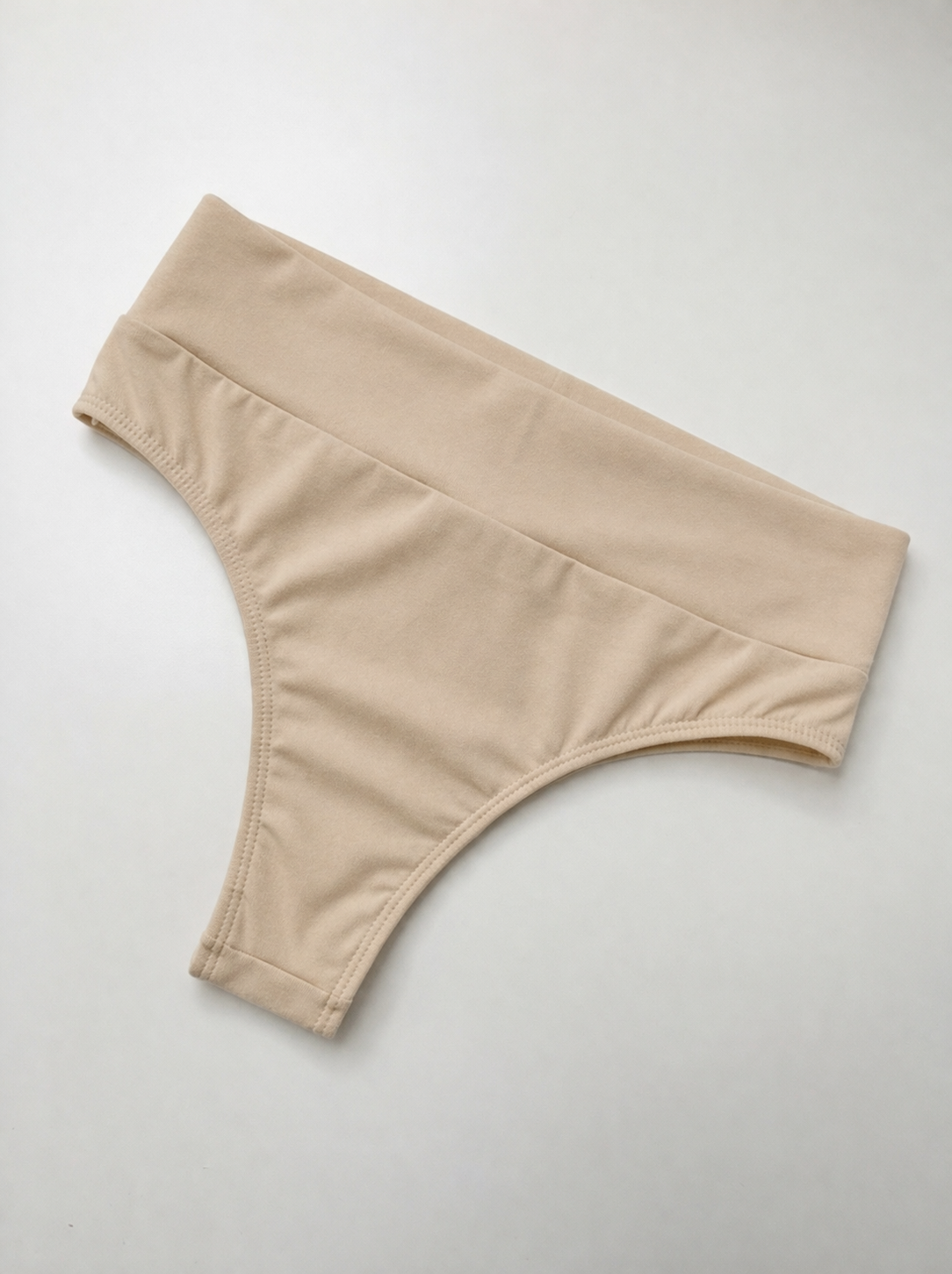 calcinha microfibra cintura média bege nude p ao gg