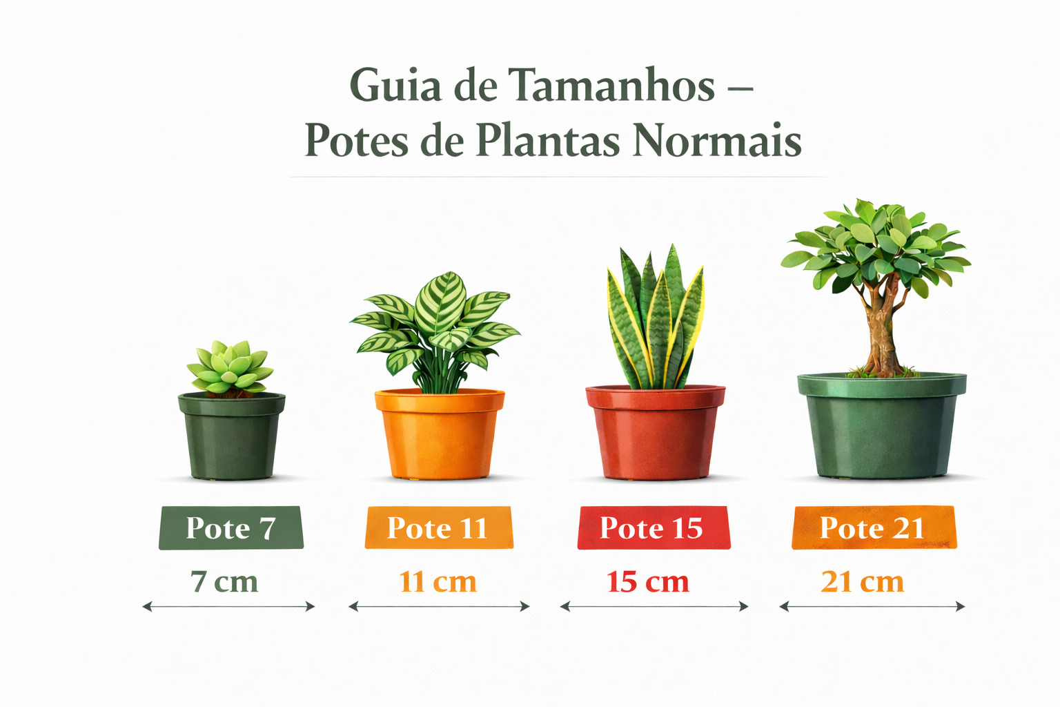 Guia tamanho potes - Reggar