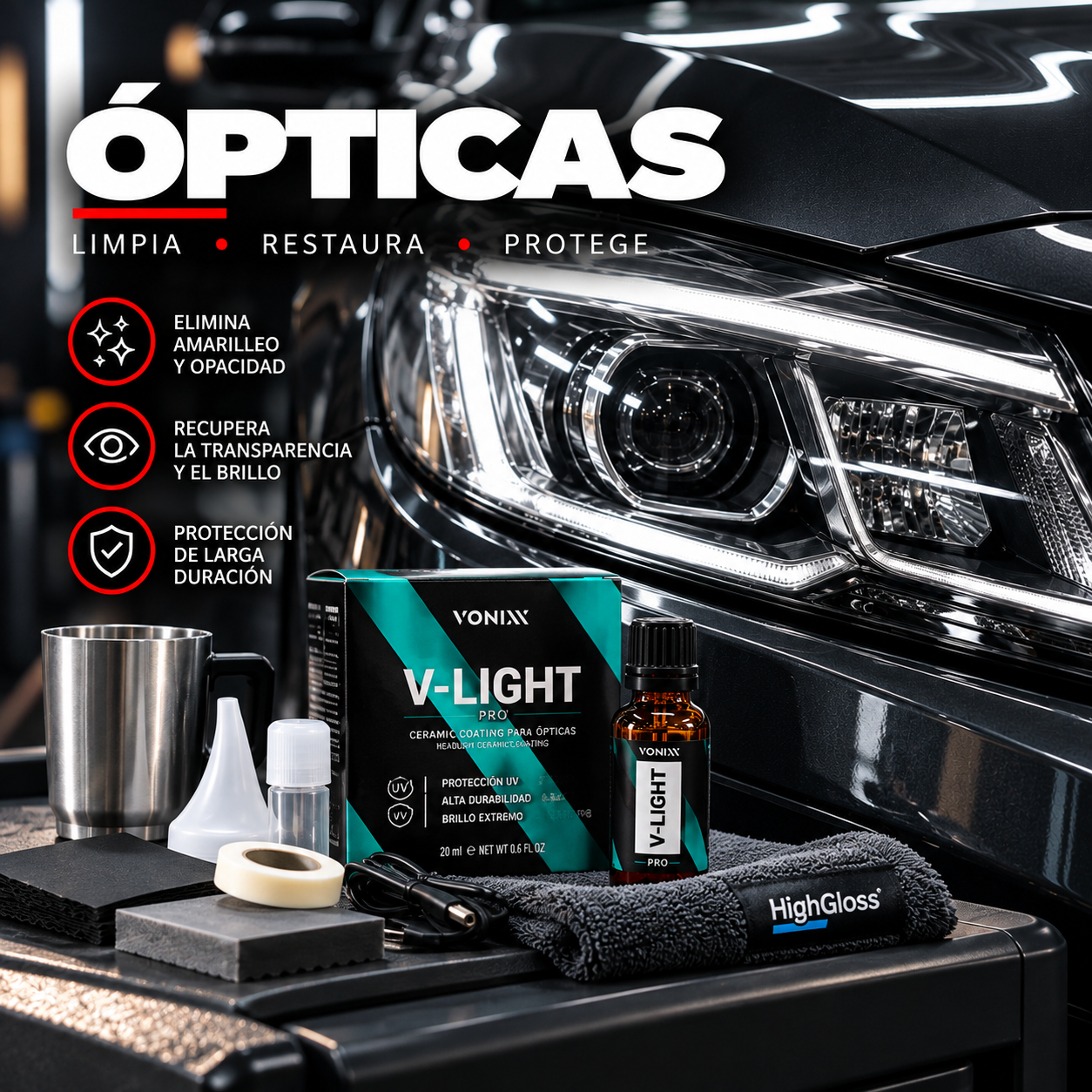 Protección de ópticas y faros