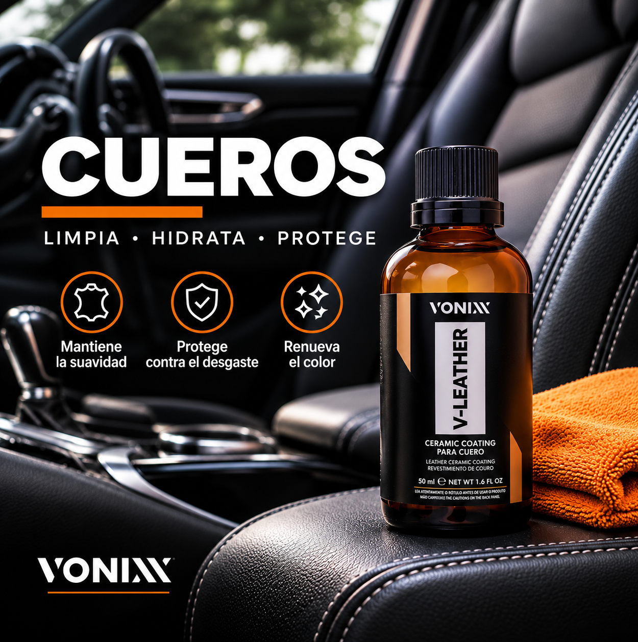 Protección para cueros automotrices