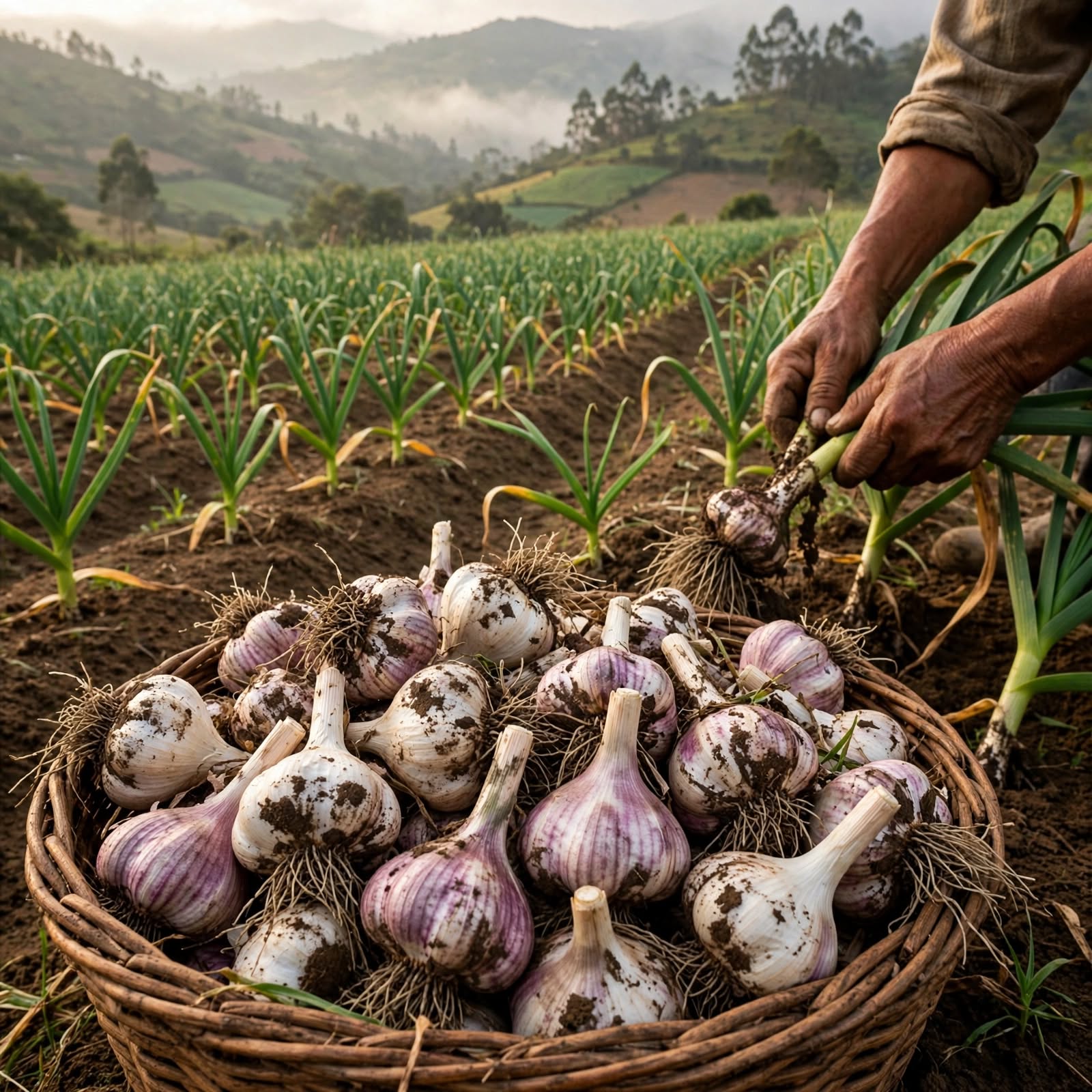 Cultivo del Ajo en Boyacá Colombia