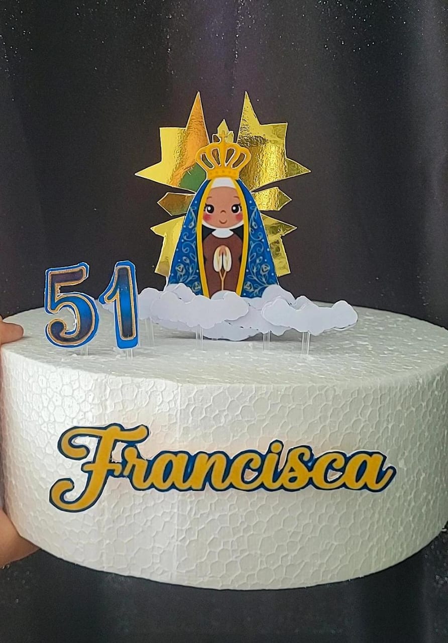 Topo de Bolo Nossa Senhora Aparecida