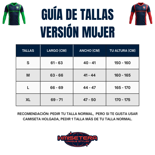 Kmisetera - Guía de tallas versión Mujer