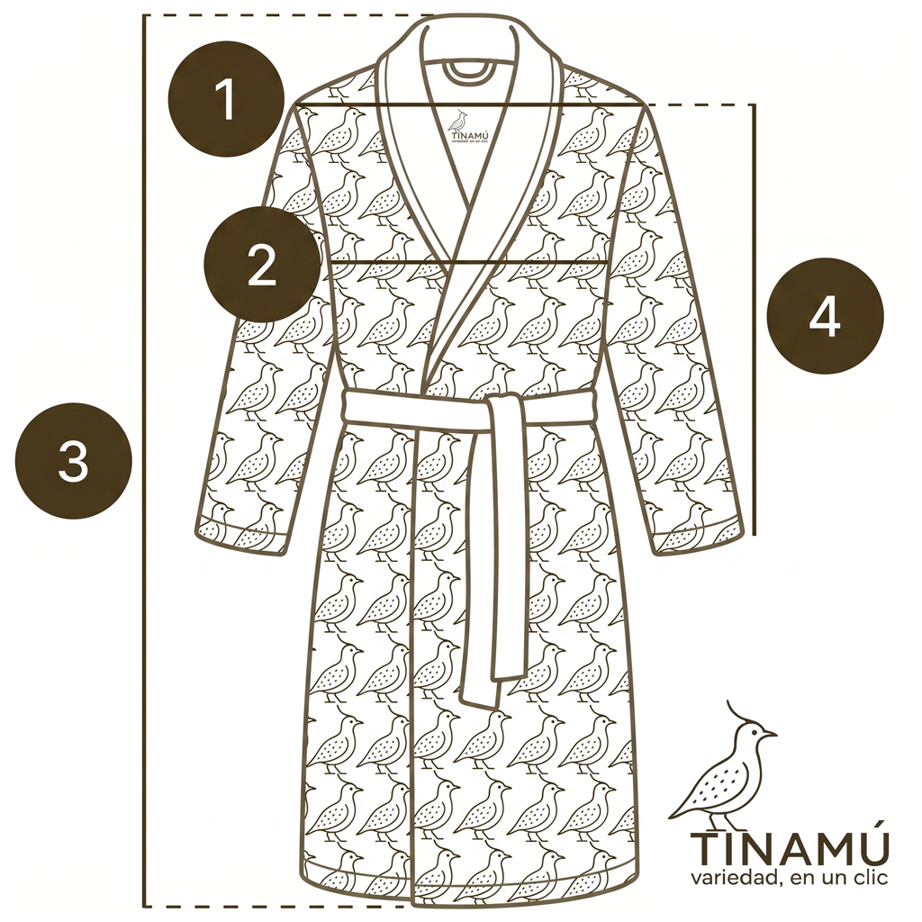 Guia de Talles para Batas de Baño - Tinamú