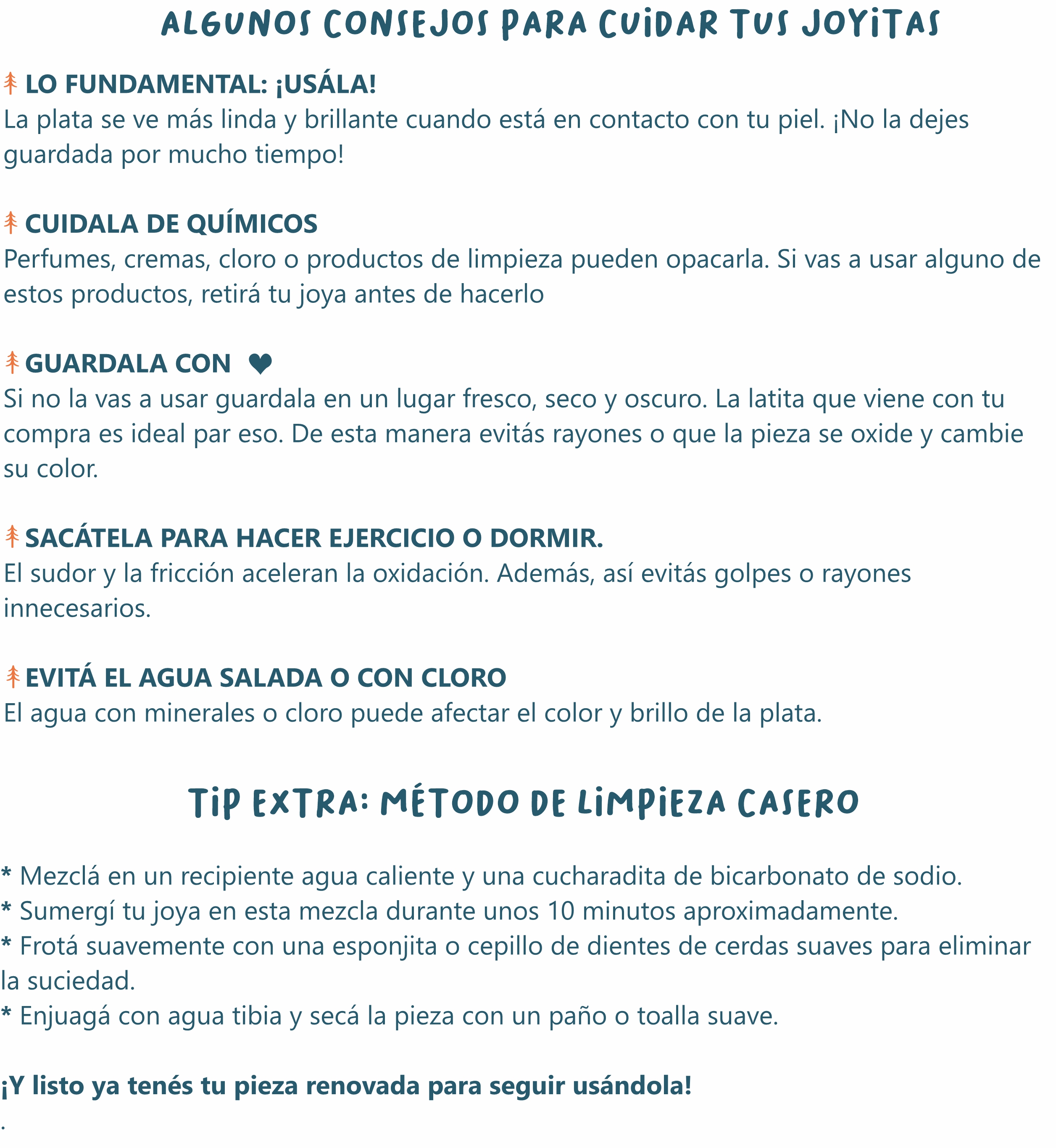cuidado de joyas