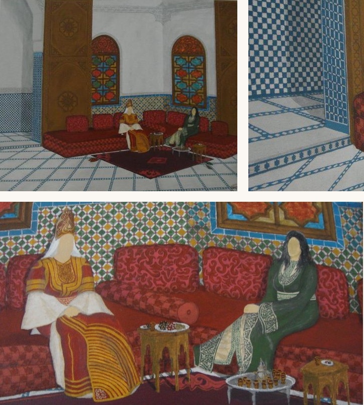 Vision of Morocco - Scene II  – Acrylic painting by Mehdi Alami