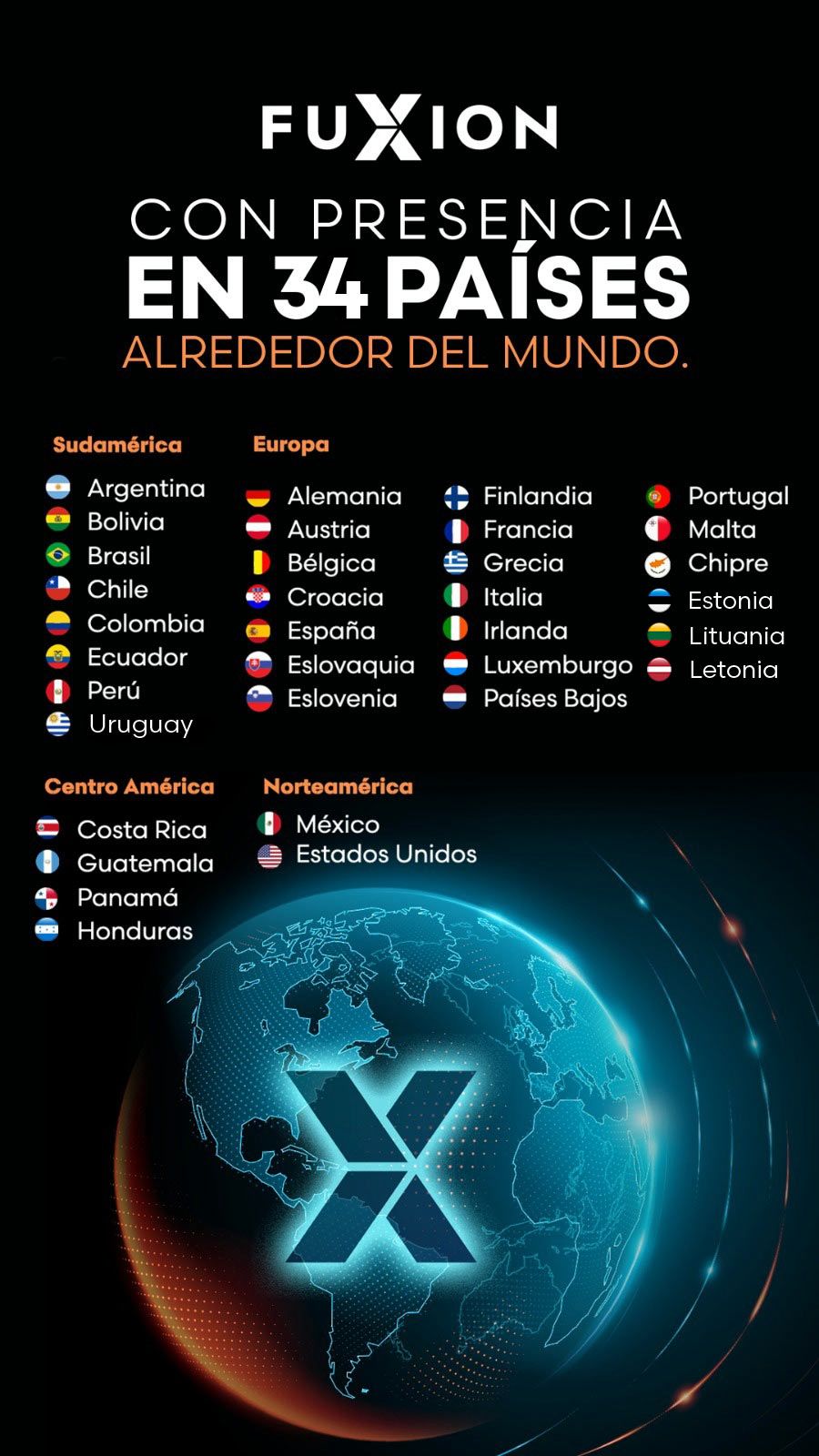 FUXION EN 34 PAISES