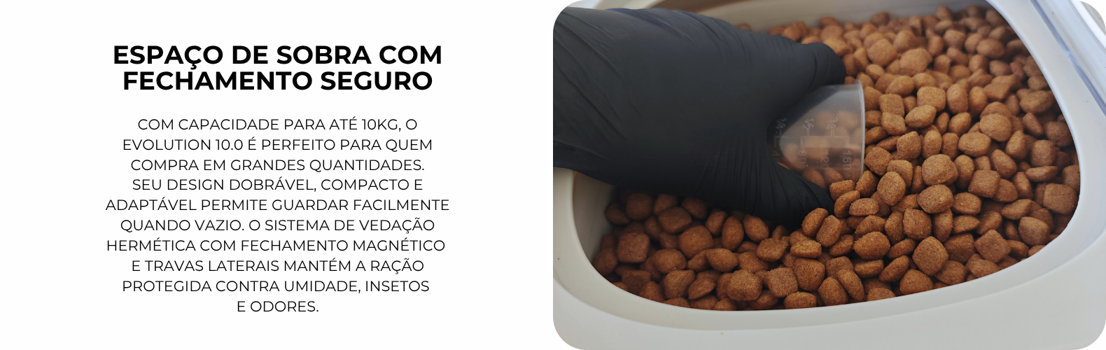 Porta ração evolution Chefe 10kg - porta ração para cães