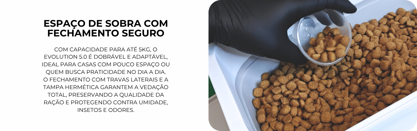 Porta ração evolution Chefe 5kg - porta ração para cães