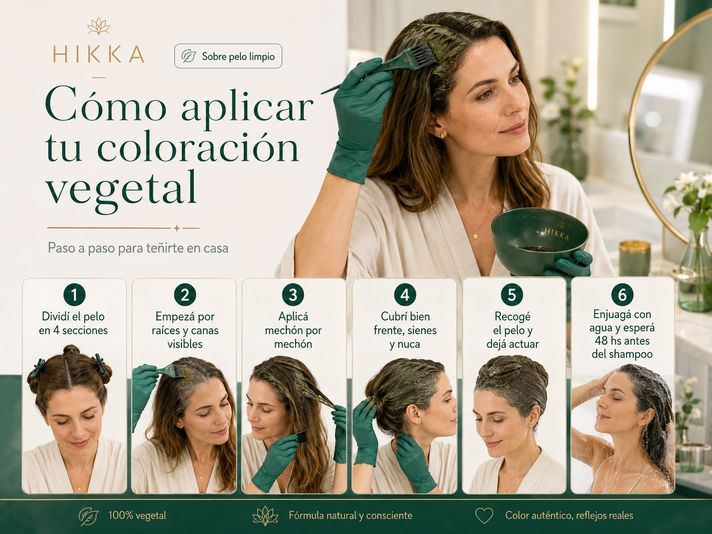 Paso a paso para teñirte sola en casa