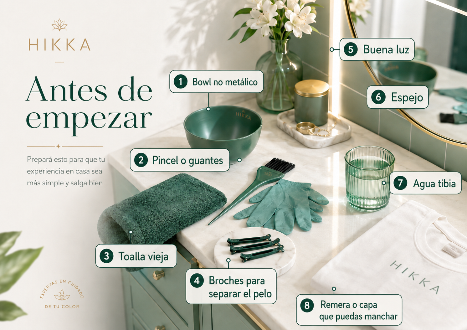 Qué tener listo antes de teñirte sola en casa