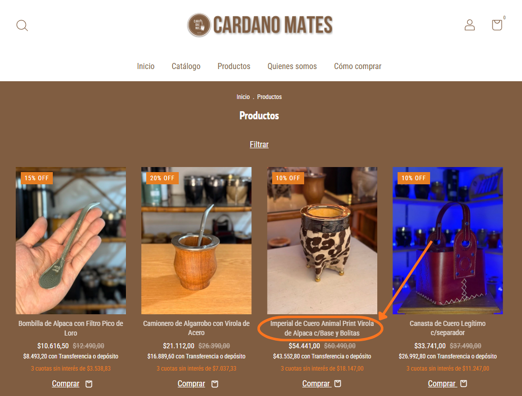 Navegá por nuestra tienda y elegí el producto ¡que más te guste!