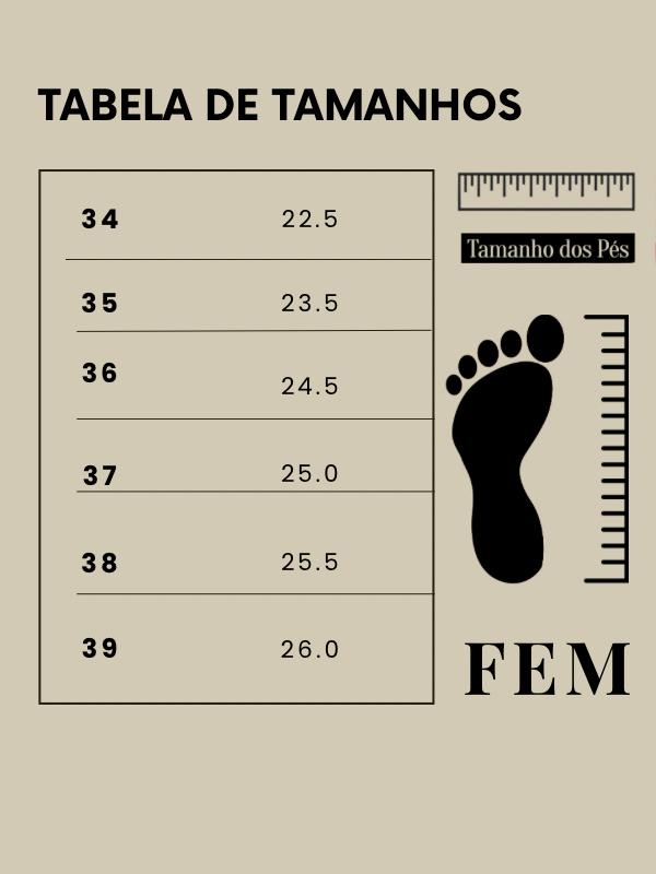 Tabela de Medida Feminina
