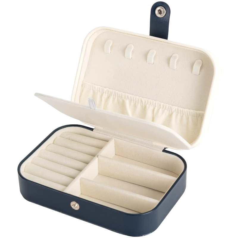 Joyero rectangular de cuero PU