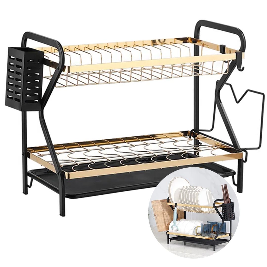 Escurridor de platos de dos niveles MZY-1135A