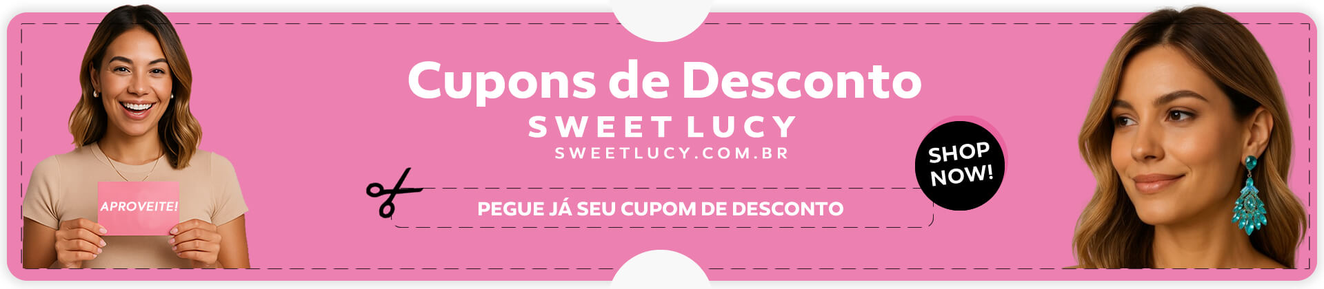 Cupom de Desconto Sweet Lucy Descontos em semijoias colar cupons de desconto brinco bijuteria anel pulseira