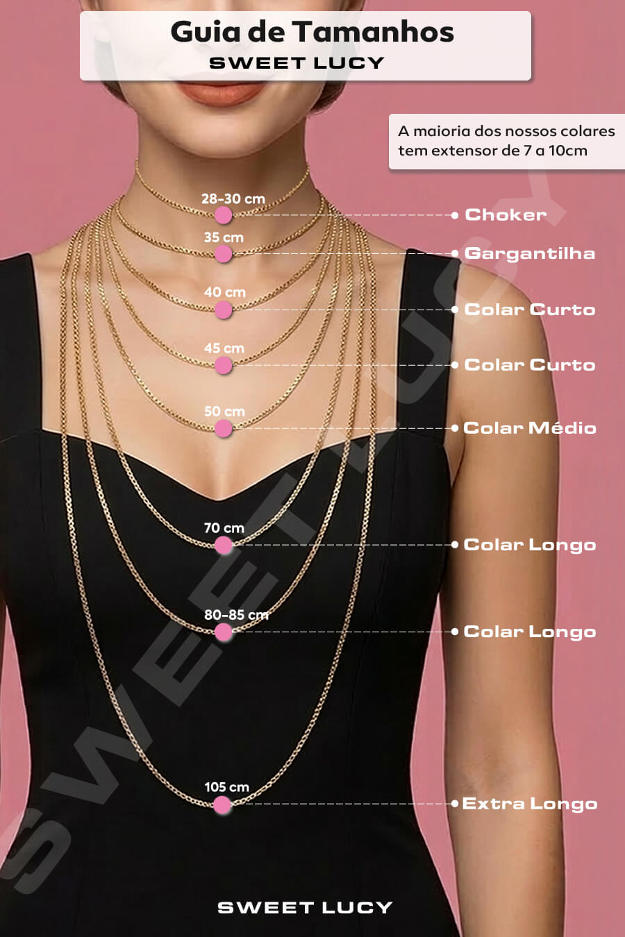 Medidas de colar camafeu