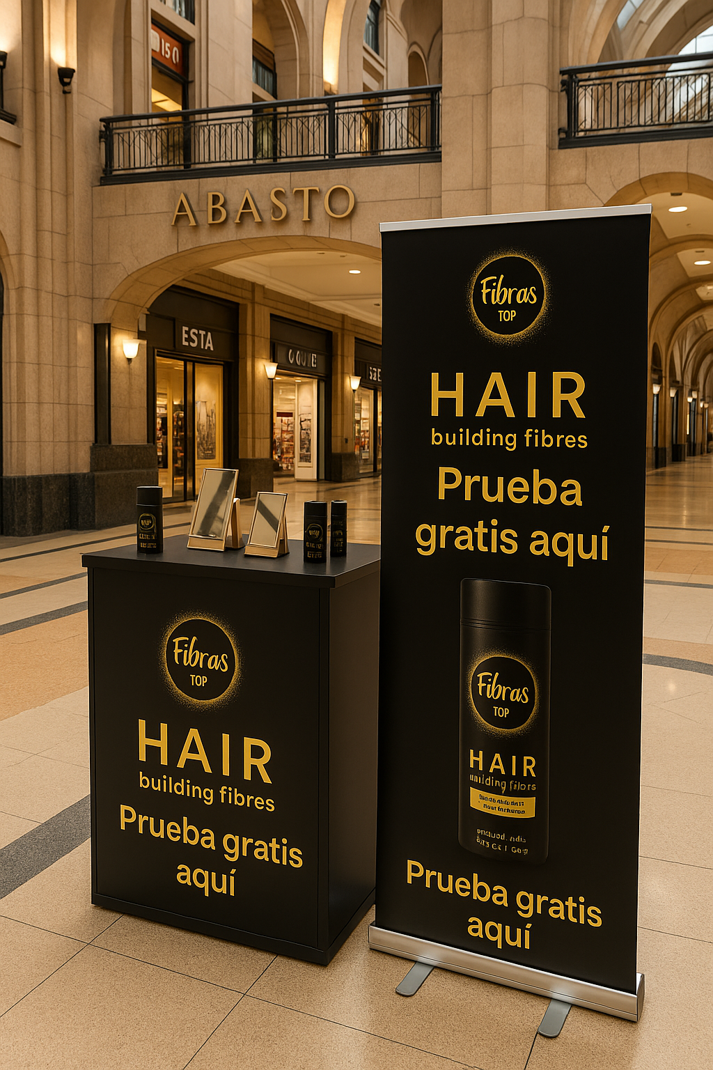 Stand de FibraTop en el Shopping Abasto