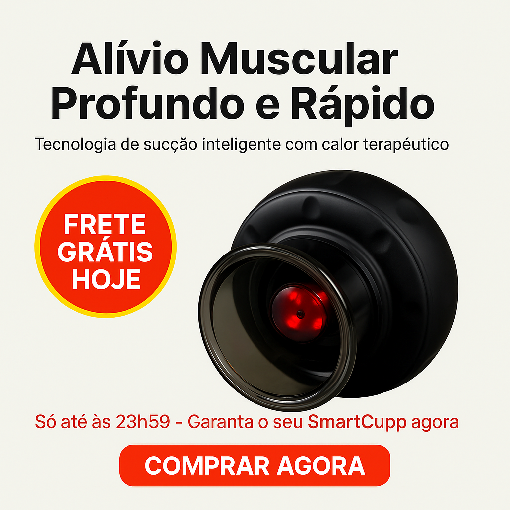 Ventosa Elétrica Inteligente SmartCupp – Alívio Muscular Profundo