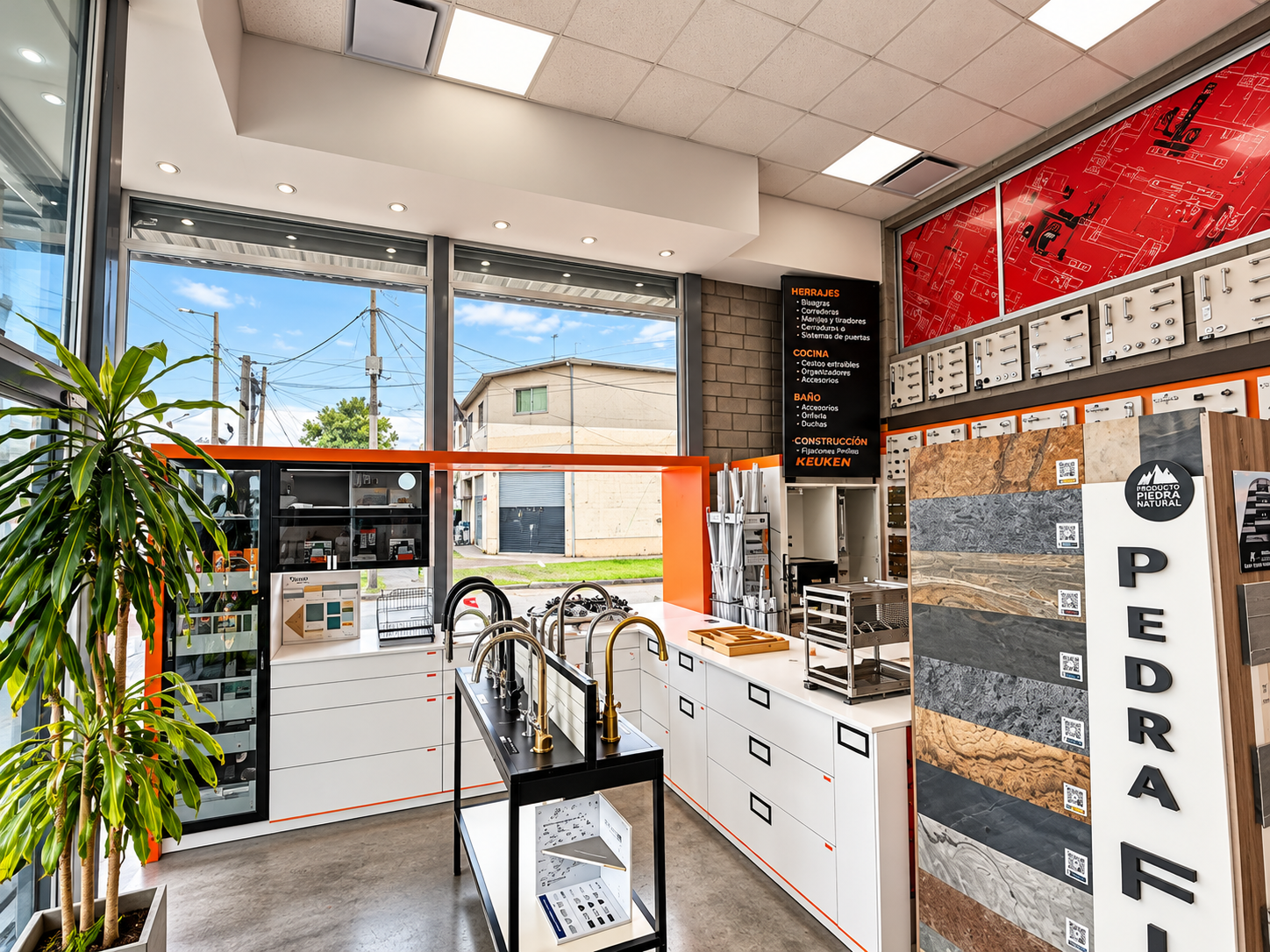 Exhibición de productos en Keuken Herrajes