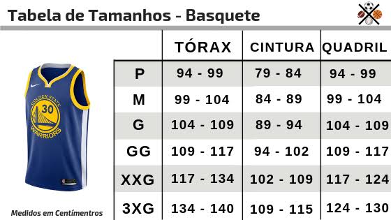 tamanho regata nba