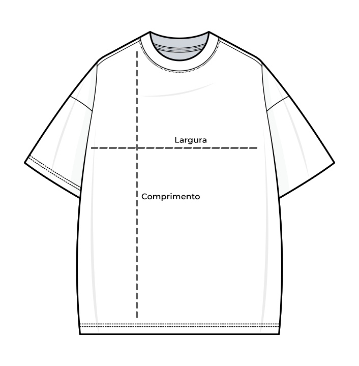 Tabela de medidas camiseta BBZY