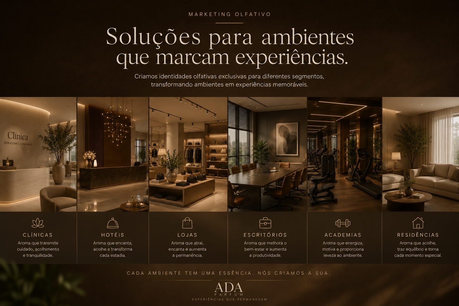 Segmentos de atuação ADA PARFUM