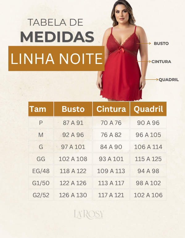 TABELA DE MEDIDAS