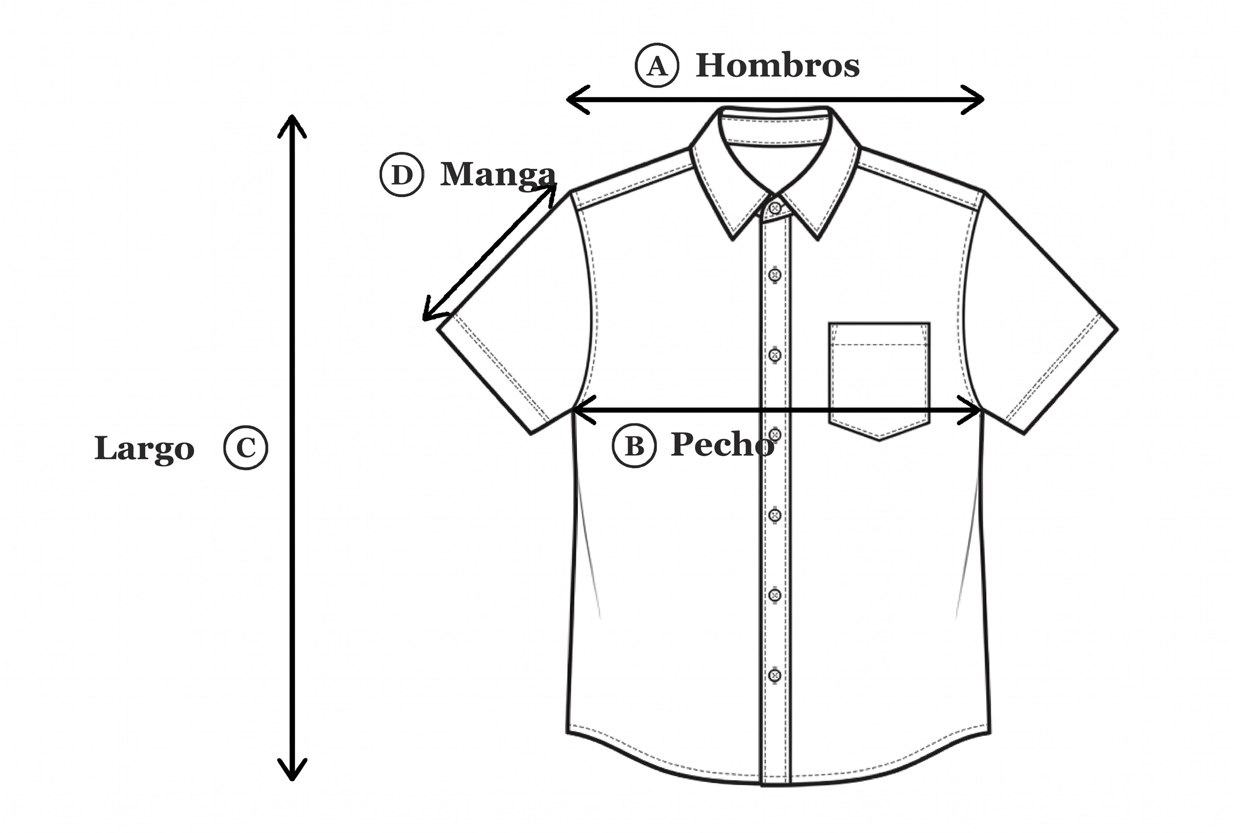 Tabla de talles camisa