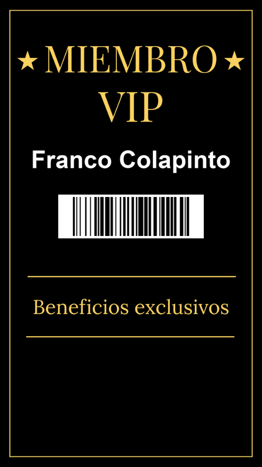 Bono tarjeta VIP