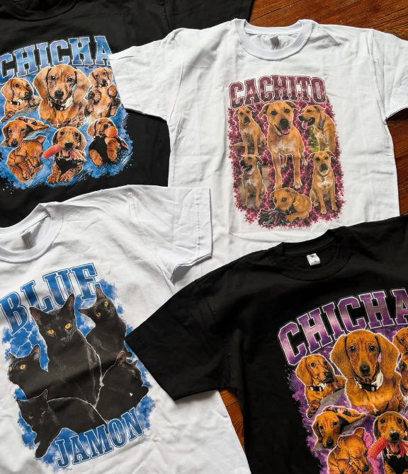 Remera personalizada con foto de mascota