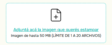 Cartel para cargar archivo