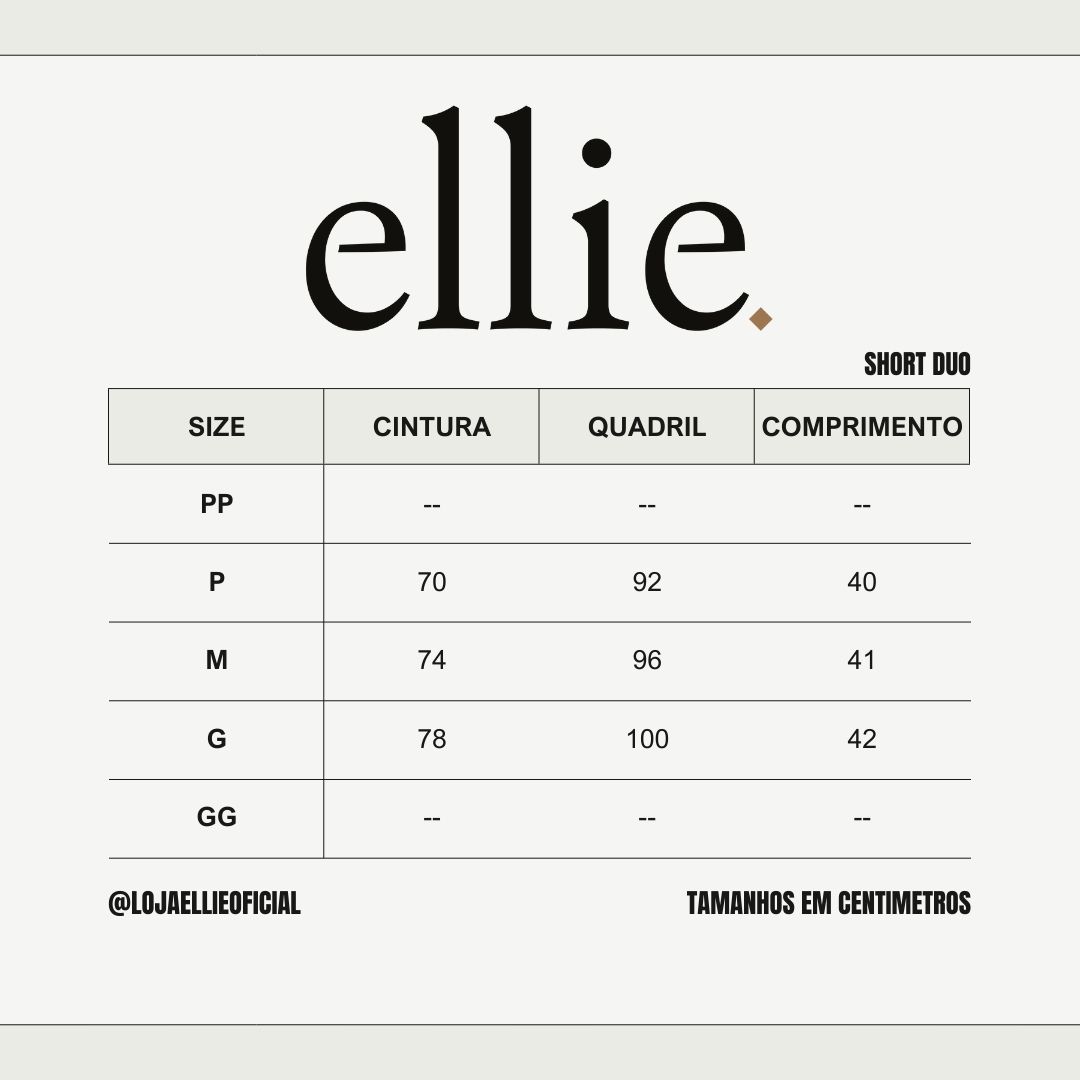 MEDIDAS SHORT DUO