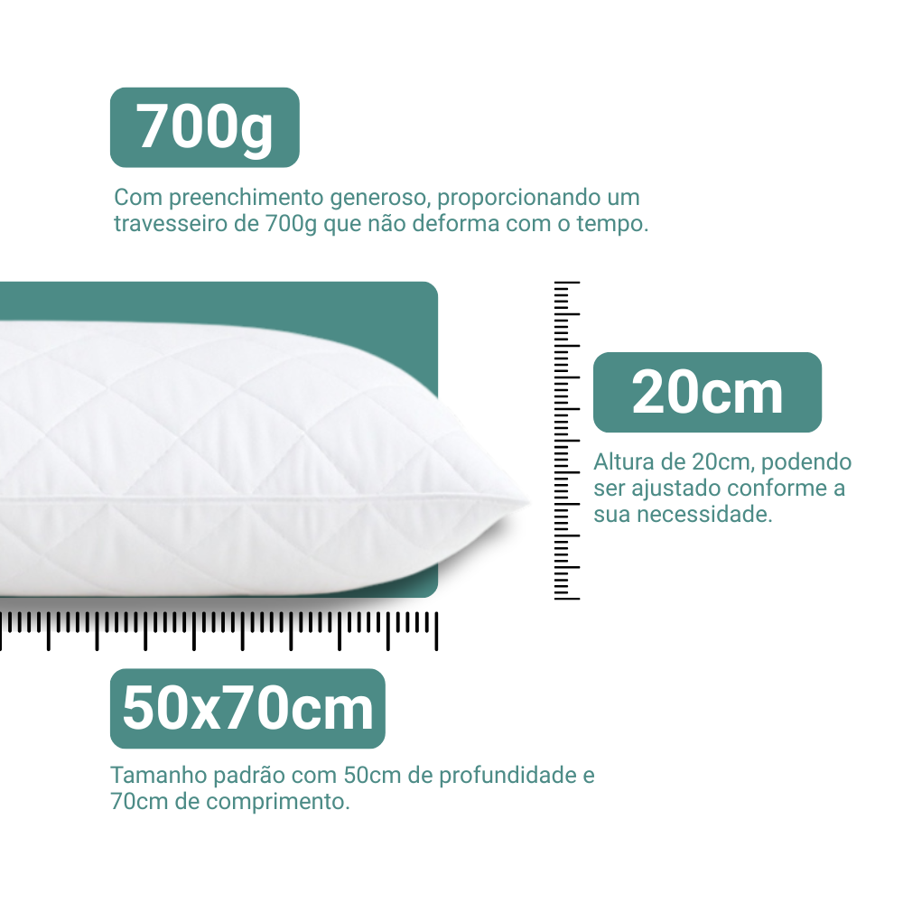 Conforto premium com o Travesseiro Select Luxo