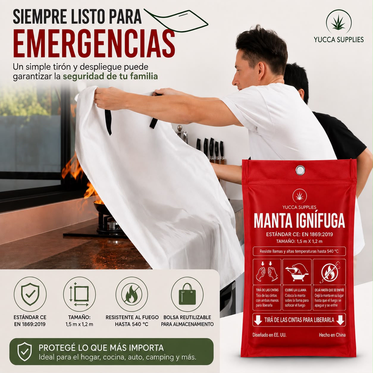 Manta ignífuga de regalo