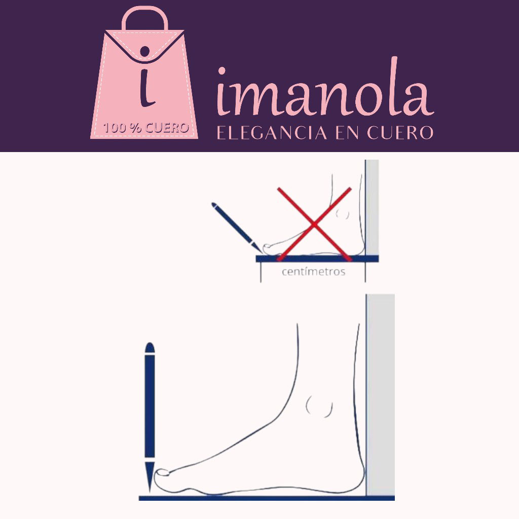 Medida de tu pie para talles de calzado IMANOLA