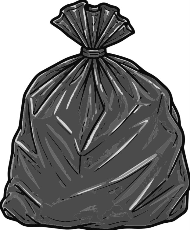 Saco de lixo preto