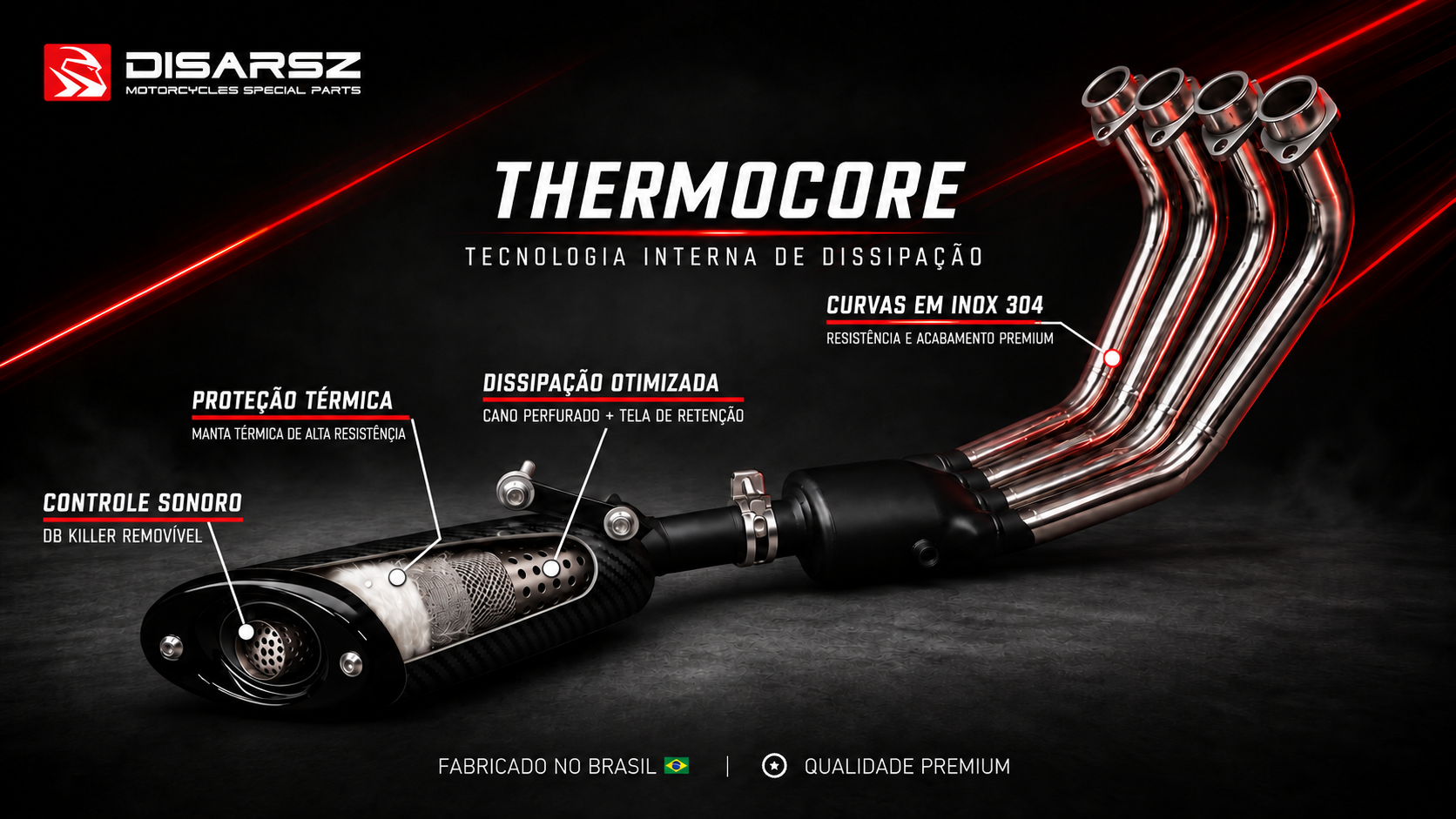 Estrutura interna do escapamento DISARSZ