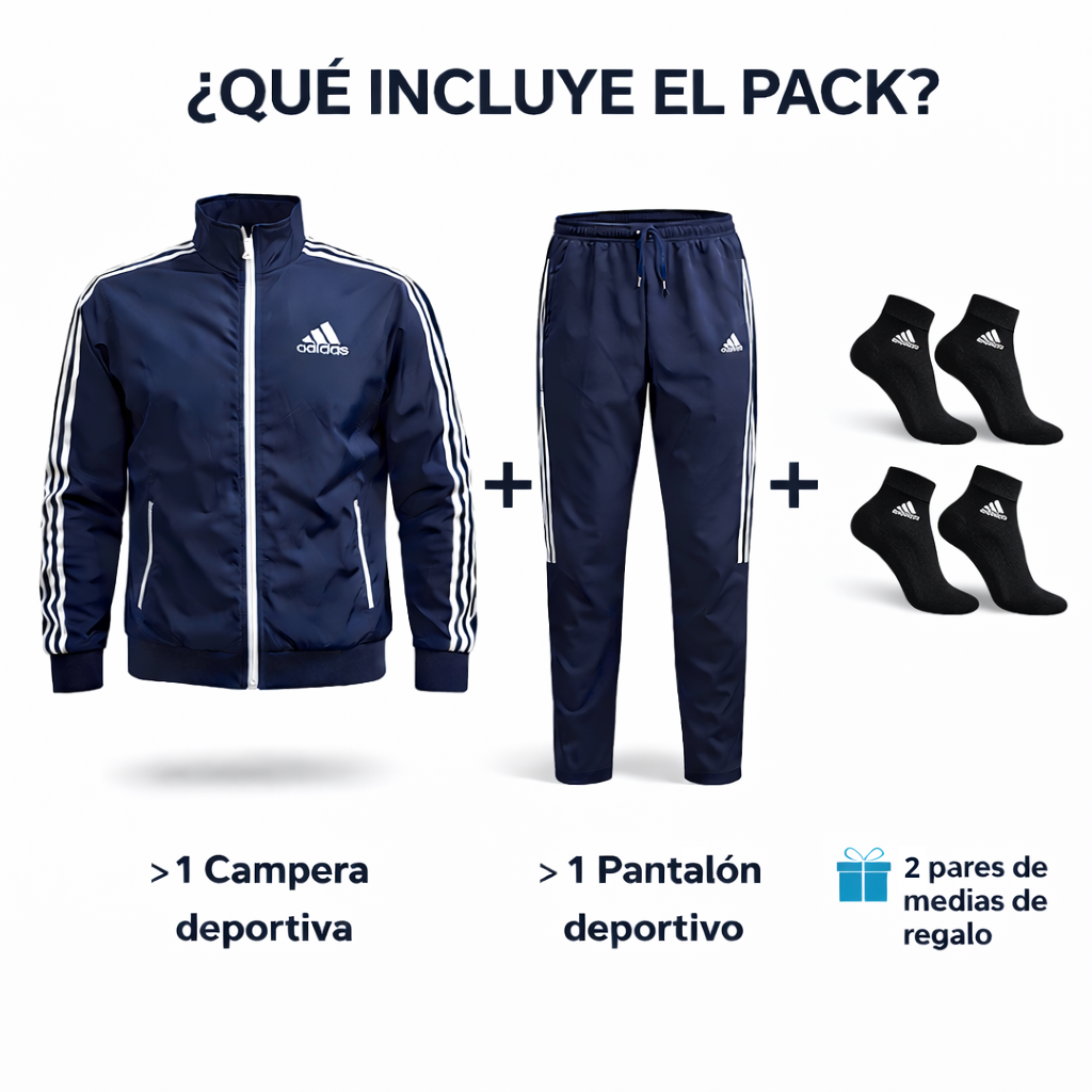 Conjunto Adidas camppera y pantal&oacute;n
