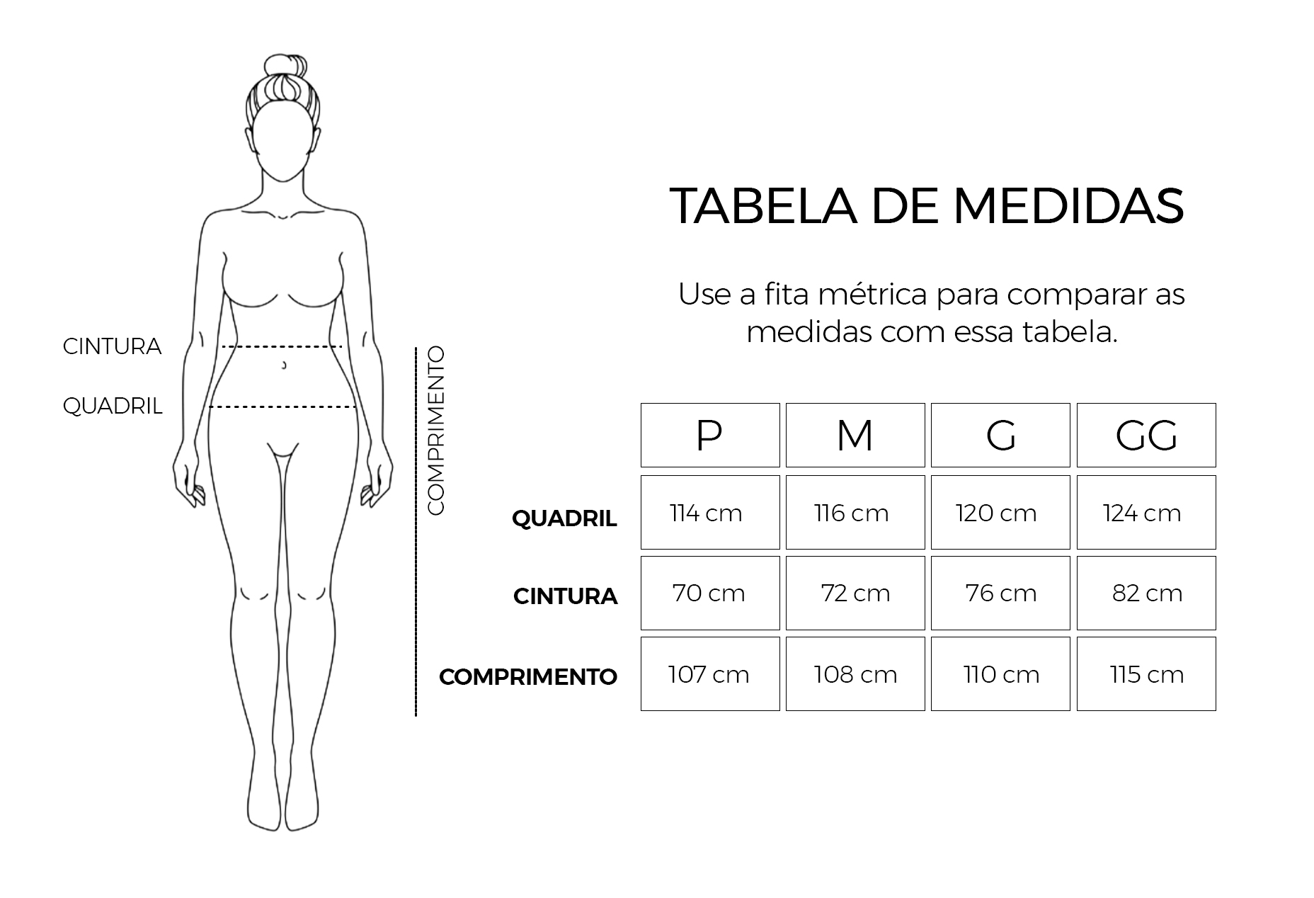 TABELA DE MEDIDAS