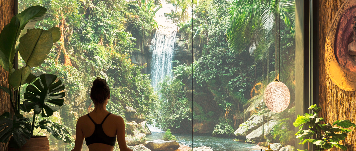mulher meditando
