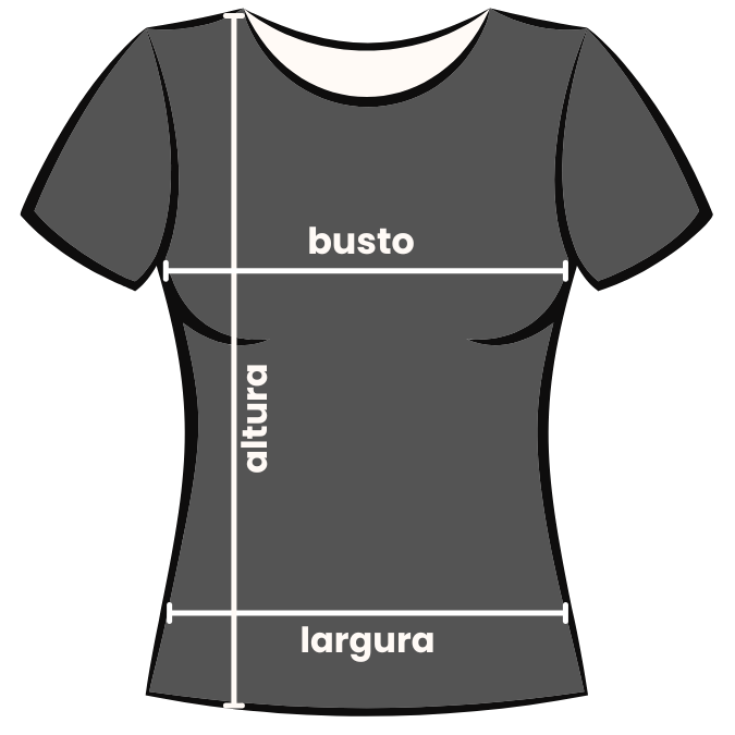 Camiseta Baby Look Medidas
