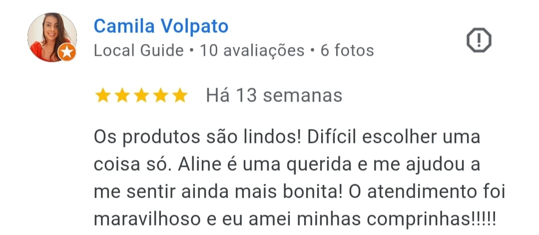 Avaliação real de cliente da AREIAH com 5 estrelas no Google