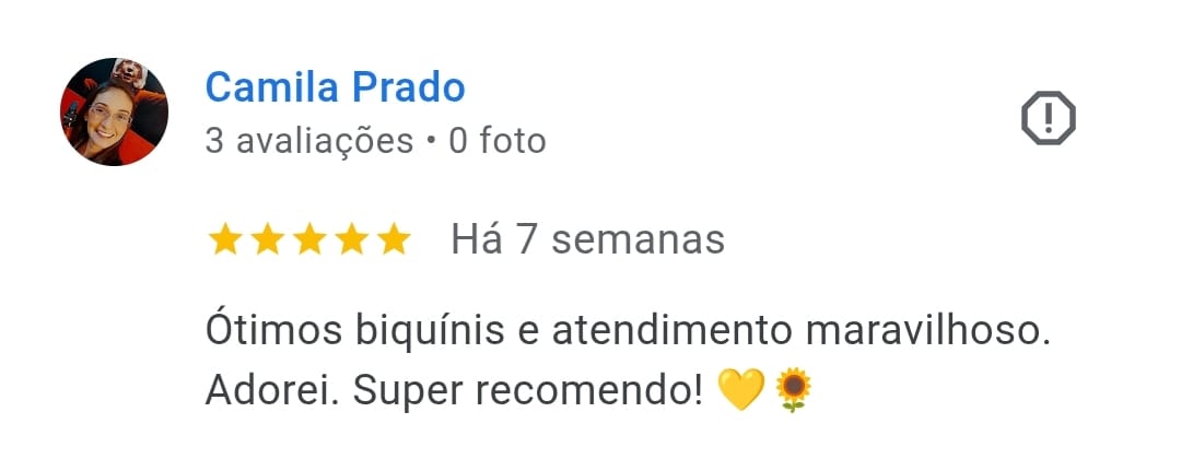 Avaliação real de cliente da AREIAH com 5 estrelas no Google