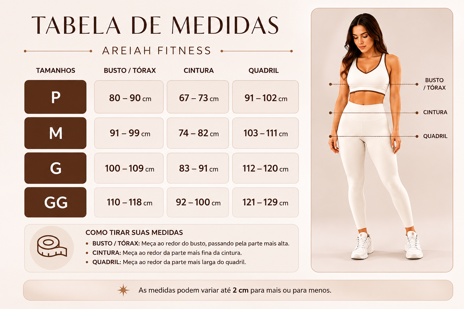 TABELA DE MEDIDAS 
